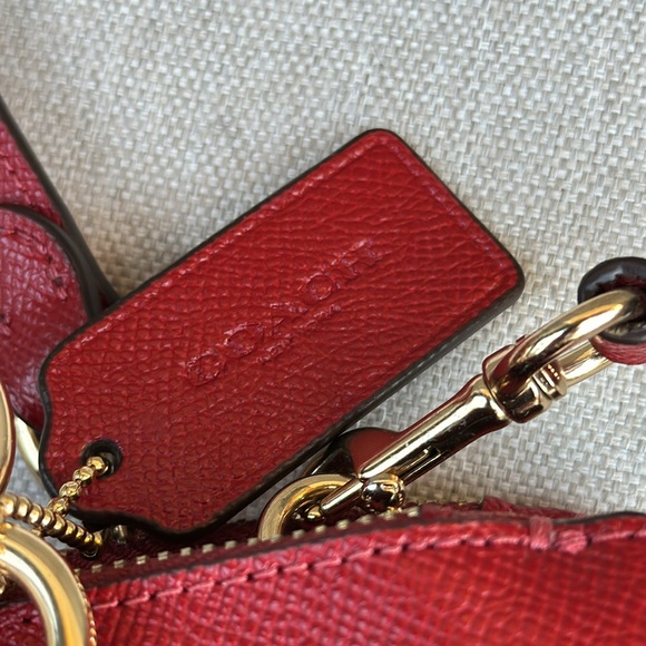 EUC Auth Coach Mini Brooke Carryall-Multi Wear Strap-Red Leather/Gold Toned - Picture 5 of 17